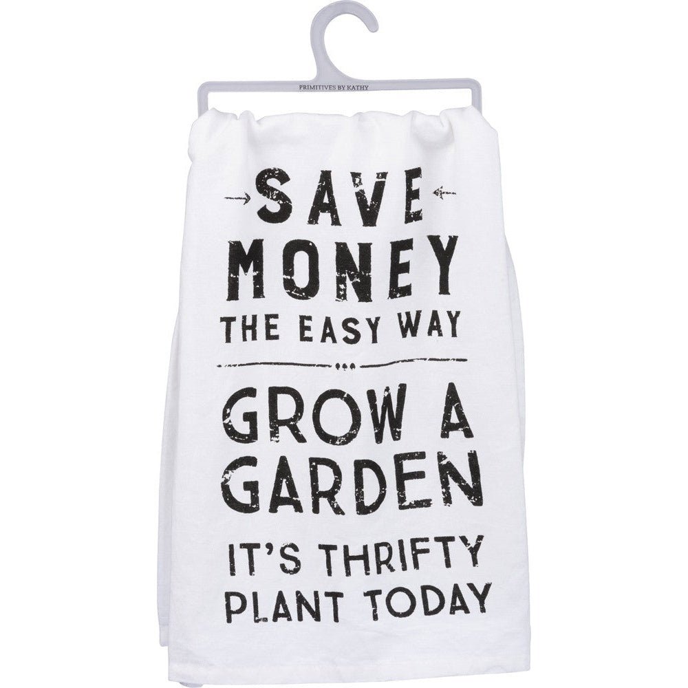 Grow A Garden Funny Snarky Dish Cloth Towel / Novelty Silly Tea Towels / Cute Hilarious Farmhouse Kitchen Hand Towel