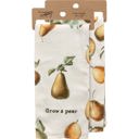  Grow A Pear Funny Dish Cloth Towel | Cotton and Linen | Embroidered Text | 18" x 28"