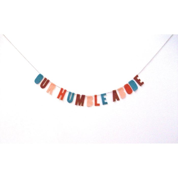 Handmade Felt Letter Hanging Banner Garlands  | Housewarming, Wall Decor  or Party Garland