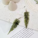  Handmade Fern Earrings Real Leaves in Resin | Nature-Inspired Jewelry
