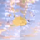 Gold Happy Cloud Minimalist Necklace in Silver or Gold