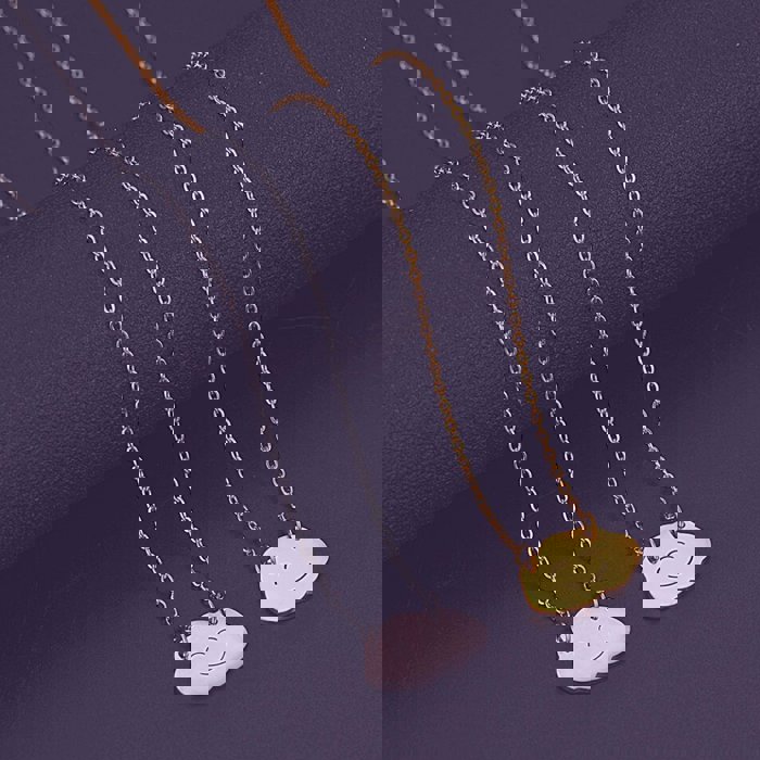 Happy Cloud Minimalist Necklace in Silver or Gold