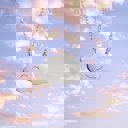 Silver Happy Cloud Minimalist Necklace in Silver or Gold