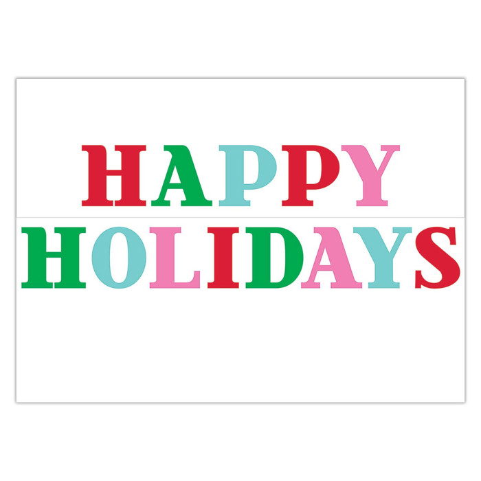 Happy Holidays Adhesive Wall Decal | Reusable Festive Party Decoration | 23" x 19"