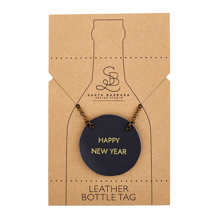 Leather Wine Bottle Tag - 4 Options | Wine Gift Label Accessory