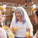  Headband Veil Set | Beaded Bachelorette Party Wedding Veil