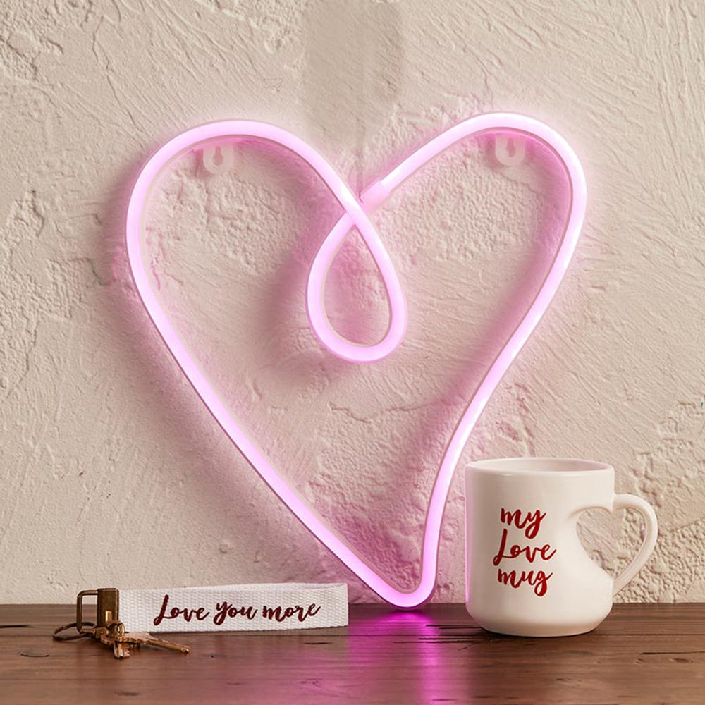 Heart Neon LED Light | Heart Shaped Wall Art Sign