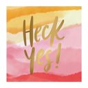 Heck Yes Gold Foil Cocktail Beverage Party Napkins | Barware Party Essentials