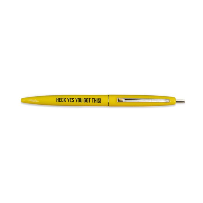 Heck Yes You Got This Refillable Pen in Yellow and Black