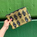  Hello Future Bring It Mystical Hand Zipper Pouch and Dish Tea Towel - All-Over Astrology Design in Yellow and Black