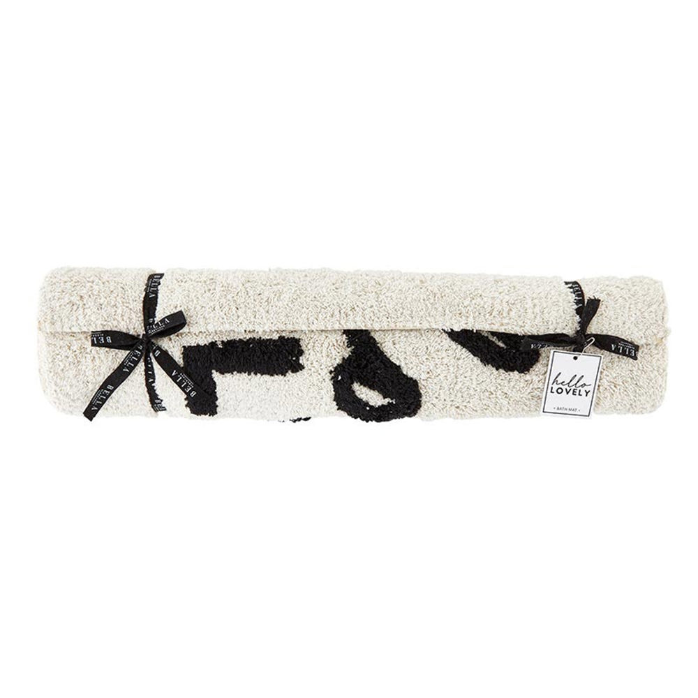 Hello Lovely Bath Mat | Soft Cotton Indoor Rug | 20" x 30"