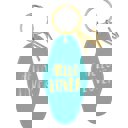  Hello Lover Motel Key Tag in Teal | Acrylic with Gold Accents