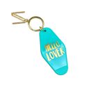  Hello Lover Motel Key Tag in Teal | Acrylic with Gold Accents