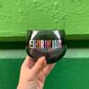  Here for the Boos Roly Poly Wine Glass in Tinted Black | Halloween Ghost Spooky 13 oz. Cup