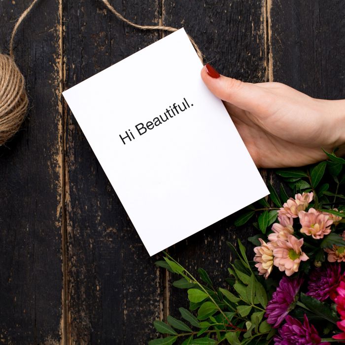 6 Pack Greeting Cards Cute and Funny Sayings Minimalist White Cards with Envelopes Blank Inside