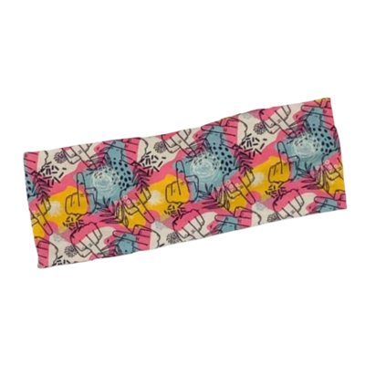 Hidden Middle Fingers Stretch Headband | Funny Colorful Headwrap Hair Accessory 