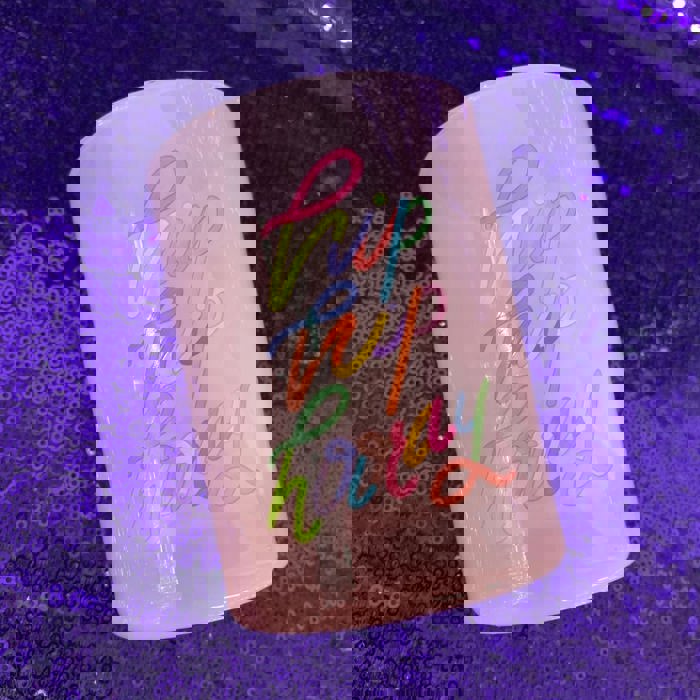 Hip Hip Hooray Double Old Fashioned Cocktail Glass | Classic Tinted Pink Glass | 12 oz