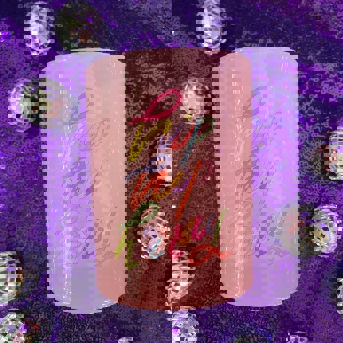 Hip Hip Hooray Double Old Fashioned Cocktail Glass | Classic Tinted Pink Glass | 12 oz