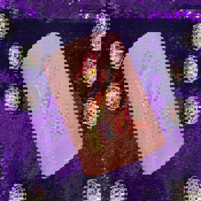 Hip Hip Hooray Double Old Fashioned Cocktail Glass | Classic Tinted Pink Glass | 12 oz