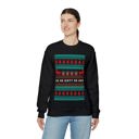 Black Small Ho Ho Dirty Ho Bag "Ugly Christmas Sweater" Unisex Heavy Blend™ Crewneck Sweatshirt (Sizes S-4X)