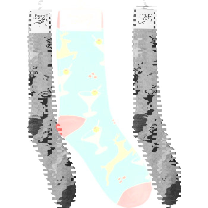 Ho Ho Holy Shit I Need A Drink Box Sign And Sock Giftable Set | Holiday Gift Set