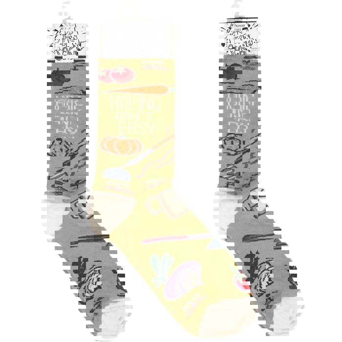 Hoeing Ain't Easy Women's Socks | Farm Themed Everyday Footwear