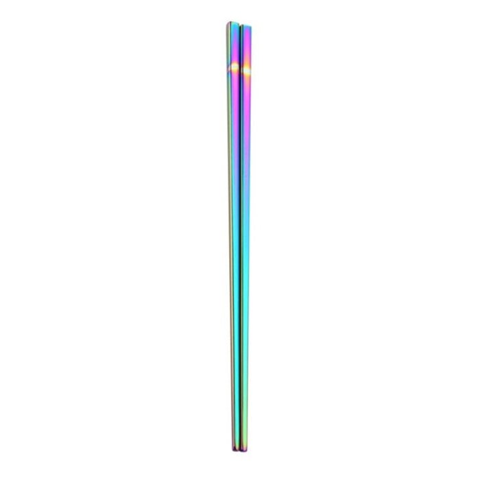 Holographic Rainbow Chopsticks in Stainless Steel | Food Sticks Kitchen Utensils