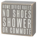  Home Office Gray Box Sign Set | Co-worker Gifts | 4" x 4" | Gift for Her