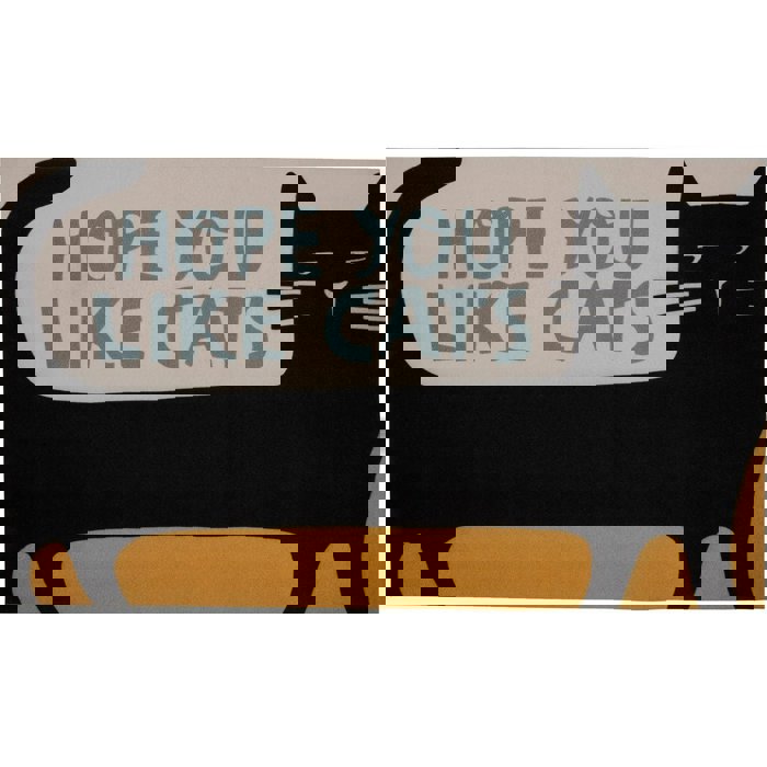 Cat Lover Doormat - "Hope You Like Cats"