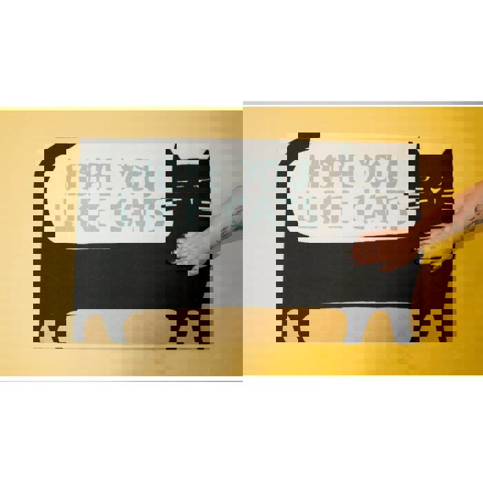 Cat Lover Doormat - "Hope You Like Cats"