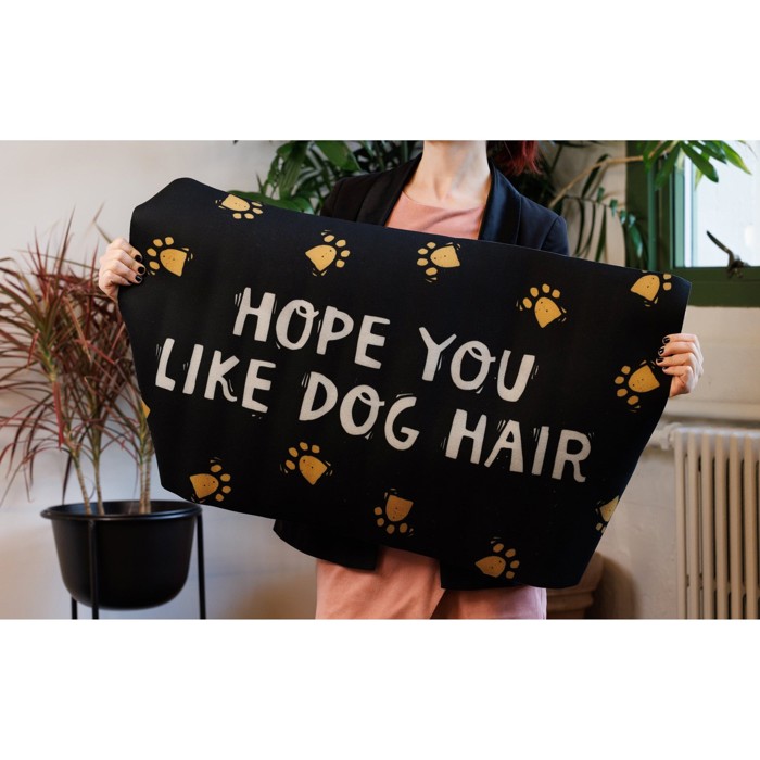 Dog Lover Doormat - "Hope You Like Dog Hair"