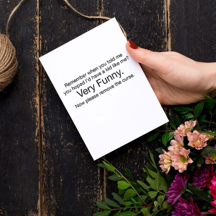 6 Pack Greeting Cards Cute and Funny Sayings Minimalist White Cards with Envelopes Blank Inside