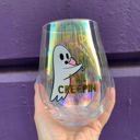  Halloween "I Be Creepin" Ghost Jumbo Stemless Wine Glass in Iridescent | 30 Oz. | Holds an Entire Bottle of Wine