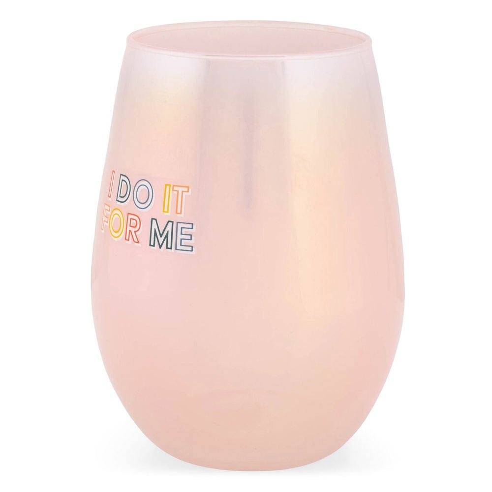 I Do It For Me Stemless Wine Glass in Purple | 20 Oz.