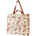  I Don't Give A Shiitake Mushroom Shopping Tote Bag | Extra Large Market Eco Bag | 19.50" x 17.50" x 7"