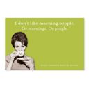  I Don't Like Morning People, Or Mornings, Or People Sticky Notes in Green | Retro Stationery
