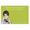 I Don't Like Morning People, Or Mornings, Or People Sticky Notes in Green | Retro Stationery