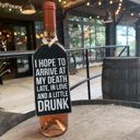I Hope to Arrive at My Death Late, In Love and a Little Drunk Cute Wine Bottle Gift Tags for Gifting Wine | Reusable Holiday Funny Saying Gift Hangers