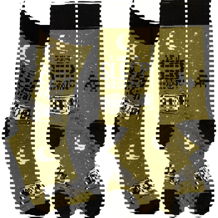 I Like To Sleep Around Socks | Camper RV Motif | Unisex