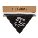 I Still Live With My Parents Black Pet Bandana  Cute Dog Pet Bandanas with Funny Sayings - Dog Lover Cat Lover Cute Stocking Stuffer Gift