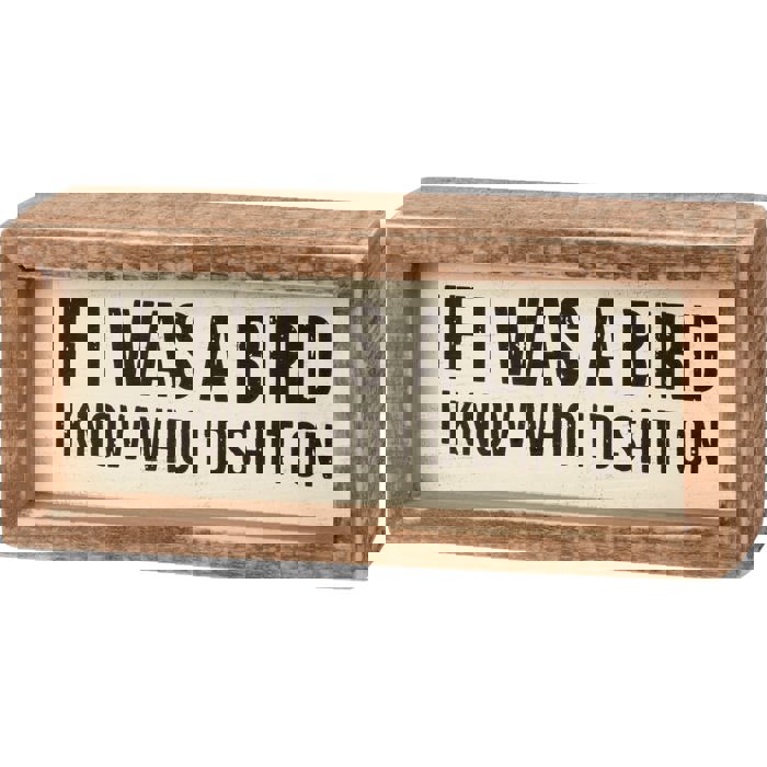 Cute and Funny Graphic Wooden Box Signs with Sayings for Gallery Walls