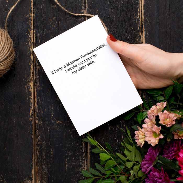 6 Pack Greeting Cards Cute and Funny Sayings Minimalist White Cards with Envelopes Blank Inside