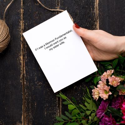 6 Pack Greeting Cards Cute and Funny Sayings Minimalist White Cards with Envelopes Blank Inside