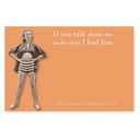  If You Talk About Me, Make Sure I Had Fun Sticky Notes in Orange | Retro Stationery