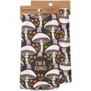  I'm A Fungi Kitchen Towel | Mushroom Pattern Cotton Hand Tea Dish Cloth | 16" x 26"
