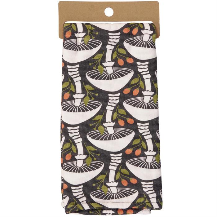 I'm A Fungi Kitchen Towel | Mushroom Pattern Cotton Hand Tea Dish Cloth | 16" x 26"