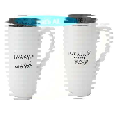 I'm Looking For A New Job Ceramic Coffee Mug in Teal and White