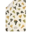 I'm So Grape-ful For You Fruit and Vegetable Puns Embroidered Tea and Dish Towels | Funny Kitchen Hand Towels