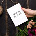 Sorry You're Old Birthday 6 Pack Greeting Cards Cute and Funny Sayings Minimalist White Cards with Envelopes Blank Inside