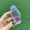  I’m a Boomer But Not the Fox News Kind Motel Style Keychain in Translucent Pink